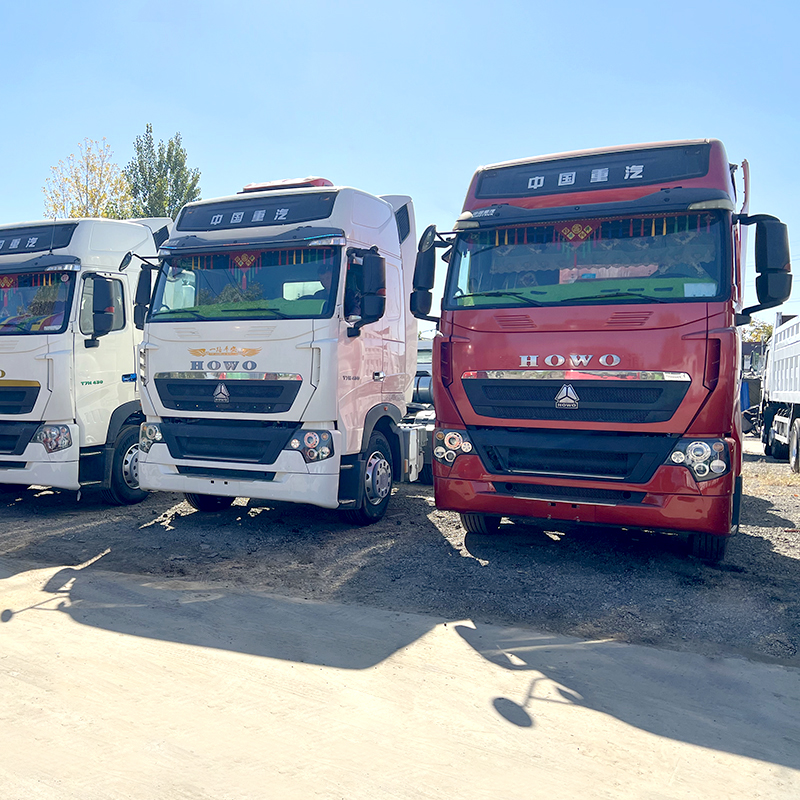 Uzbekistan ရှိ Howo T7 430hp CNG ထွန်စက်သုံး Sitrak ထရပ်ကား 6*4 10wheeler