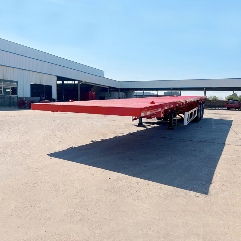 China Hot Product 3/4/5Axles 13/14m 40FT Transport Containers Flatbed Semi Trailer ရောင်းရန်